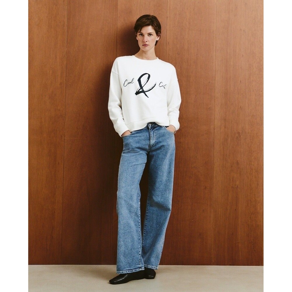 El Corte Inglés Southern Cotton Printed Sweatshirt Top Long Sleeve M New 283721